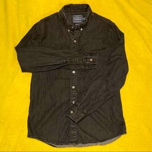 Topman Men’s Black Button Down Long Sleeve